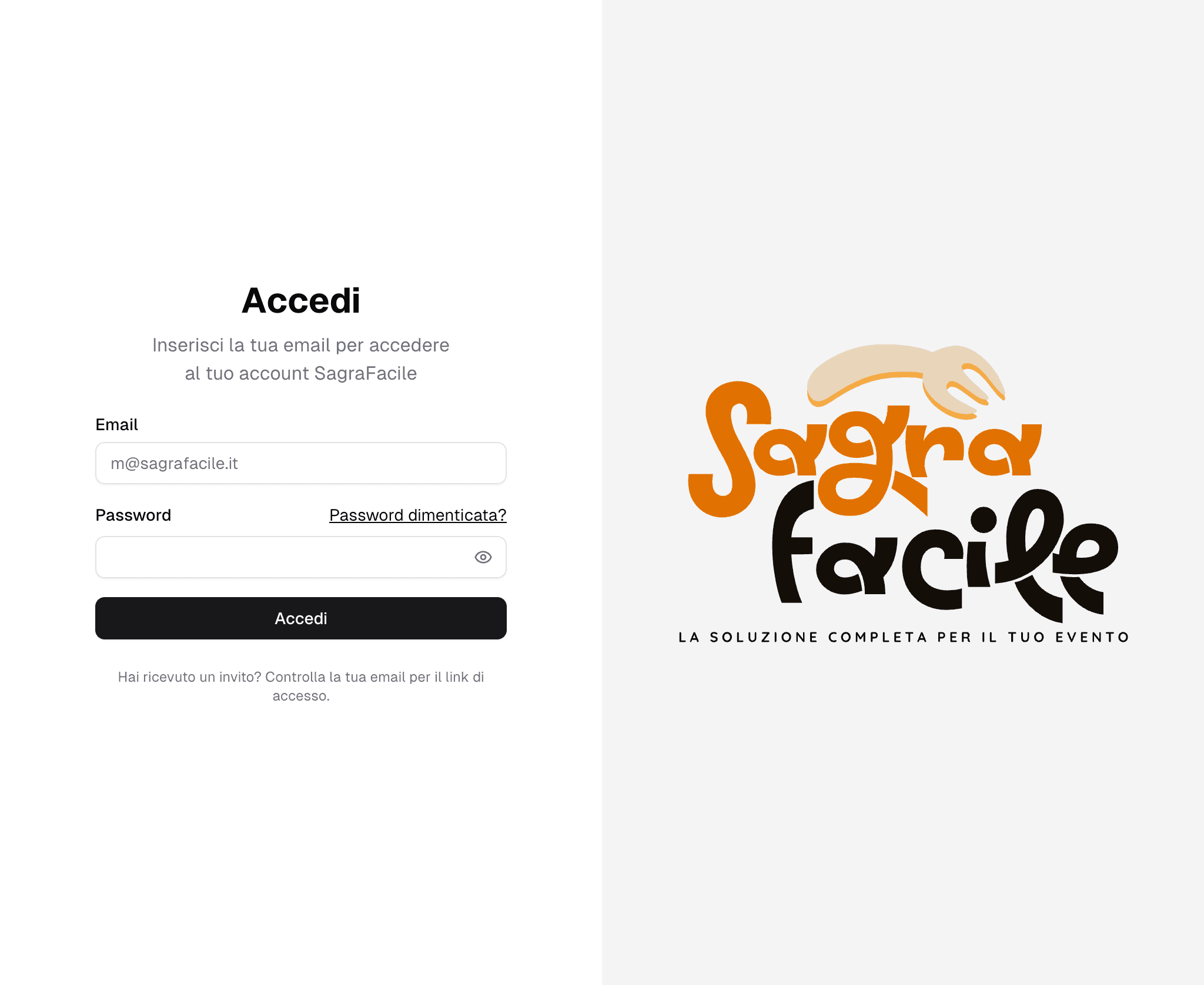 Pagina di login